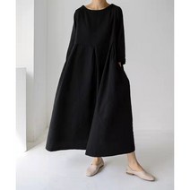 디아더컬러 여성 가을 겨울 데일리 롱 원피스 루즈핏 빅사이즈