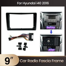 9인치 안드로이드 자동차 멀티미디어 라디오 패널 프레임 현대 I40 2016 I30 Elantra GT, 05 HY32