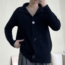 잇치치 여성 하이넥 터틀넥 오버핏 니트 가디건 584D03