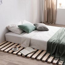 [삼익가구]무료배송 롤링 원목 침대프레임 매트리스깔판 저상형침대(SS), 내추럴