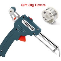 납땜 전기 인두기 휴대용 납땜 인두 60W 110V/220V 미국/유럽형 내부 가열 전기 납땜 인두 자동 틴 건, 02 gun 50g Tin wire_02 EU