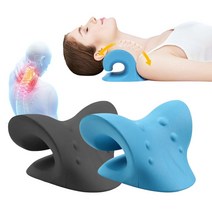 목 스트레칭 기구 쿠션 넥 릴렉스 바른 스트레처 자세 운동 마사지 기구 베개 넥해먹 C커브형, 바른목경추베개-C커브형- 핑크