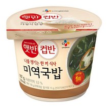 햇반 컵반 미역국밥, 166.8g, 5개입