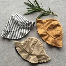 아동 유아 린넨 양면 벙거지 아기 모자 1+1 (3colors)