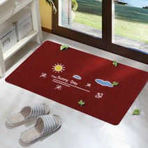 욕실문지방 화장실 실외 매트 가정용 물흡수 문입구 현관발매트 문간 미끄럼방지 문밖 도어매트 진입문, T11-와인색 허니비 암호설정, C02-40*60CM(발송 2개 동일타입)