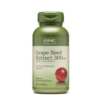 GNC 그레이프 씨드 추출물 300mg 캡슐 무설탕 글루텐 프리, 100개입, 1개