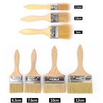 [FreeManner] 도장용 브러쉬 페인트 붓 니스칠 평솔 도배 브러시 2.5cm 3.8cm 5cm 6.3cm 7.6cm 10cm 12cm 대 중 소 미니 사이즈