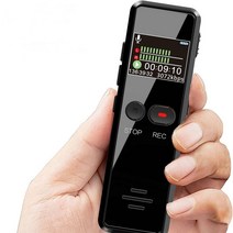 보이스레코더 초소형 미니 휴대용 음성 녹음기 8gb16gb32gb 고품질 디지털 오디오 다채로운 디스플레이 화면 전화 녹음 실시간 디스플레이 mp3 플레이어, 검은색, 16 기가 바이트