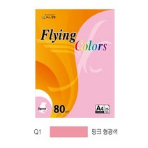 플라잉컬러 패럿(P01~P45)(Q01~Q5) (오피스MALL)플라잉컬러 패럿(P01~P45)(Q01~Q5)(PK1크라프트지)전품목색상판매중 A4*80g*25매*팩*삼원), 1팩, 플라잉컬러 패럿(Q1/A4/ 80g/ 핑크형광색/ 25매/팩/삼원)