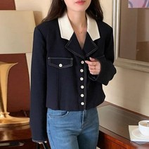 올 매치 짧은 긴 소매 겉옷 가을여성자켓