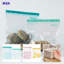 이케아온라인몰 ISTAD 비닐팩 슬라이드 지퍼백 대형 30매+요술행주세트, 색상랜덤발송 1개+요술행주1개세트, 대(L)