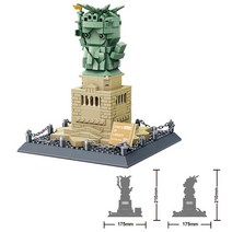 중국 레고 완벽 호환 도시 건축물 빅벤 에펠탑 파리 세계적으로 유명한 건물 동상 리버티 아메리카 타지마할 건설 장난감 빌라, 40 3210 no box