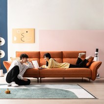 베르디안 라베르떼 커스터마이징 기능성 4인용 패브릭 소파, 기역자형 - 높이 100mm, 오션