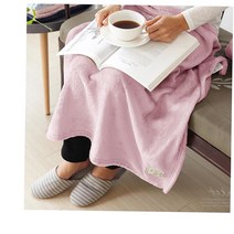 대학생 고3수험생 극세사담요 핑크100x75 직원휴게실 기내무릎담요 항공담요 미니담요 차량무릎담요 차담요