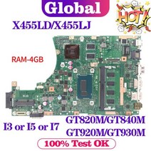 노트북 메인보드 KEFU X455LJ ASUS F454L 노트북 마더 보드 i3 i5 i7 CPU PM UMA RAM4GB, 07 EDP I3-4th 4GB PM