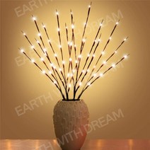 20 전구 LED 버드 나무 가지 조명 램프 자연 높이 꽃병 필러 버드 나무 나뭇 가지 조명 지점 크리스마스 웨딩 장식 조명, 웜 화이트