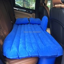 자동차 여행 침대 공기 풍선 매트리스 캠핑 소파 뒷좌석 휴식 쿠션 수면 패드 범용 팽창식 coche, 블루