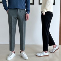 남자 인생 데일리 밴딩 슬랙스 9부 10부 스판 기모 봄 가을 겨울 바지 옷 코디