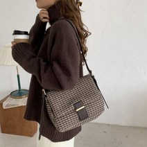 여성 체크 크로스백 숄더백 여자친구 선물 가방 에코백 힙색 서류 메신져백 숄더백 미니백 쇼퍼백 망치