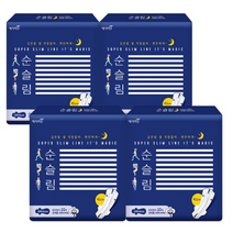 예지미인 순슬림 슈퍼롱 오버나이트 생리대 날개형, 패드형, 10개입, 4개