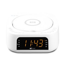 [인비오] 고속무선충전 LED시계 블루투스 CD플레이어 FM라디오 IV-CD200W