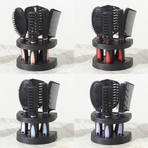 헤어브러쉬 머리빗 5종 세트 두피마사지 헤어샵 미용실, 브러쉬7종-레드
