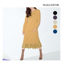 [마예도르] [홈쇼핑인기] 울100% 홀가먼트 원피스+레이스슬립 2종