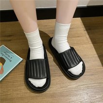 QiYuQoo 여름 샌들과 슬리퍼 여성 배설물 느낌 패션 간단한 미끄럼 방지 탈취제 커플 욕실 샌들과 슬리퍼