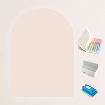 키룸 찰떡보드 유아자석보드 + 터치프루프 색연필 + 자석거치대 + 탈부착 지우개 세트, 실크벽지용 돔모양