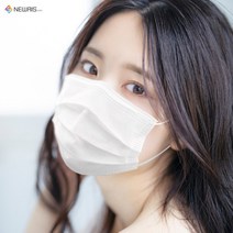 일회용 얇은 시원한 여름용 귀안아픈 숨쉬기편한 덴탈마스크, 100매
