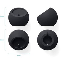 데스크스탠드 아이폰 맥세이프 13 홀더 프로 충전 실리콘 맥용 마그네틱 무선 모양 도킹 볼 스테이션, 검은색