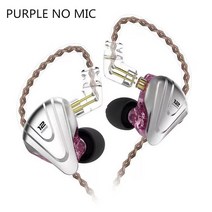 KZ ZSX 5BA 1DD 하이브리드 유닛 이어폰 이어폰 HIFI 메탈 뮤직 스포츠 헤드셋 KZ ZAX ASX ASF ZS10 PRO AS16 C12 CA16 VX V90 NS9, purple no mic|러시아