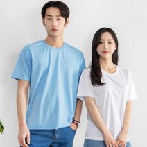 [바보사랑] 커플 시밀러룩 여름 라운드넥 반팔 티셔츠 쿨론