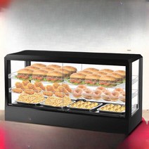 쇼케이스 온장고 햄버거 치킨 요리 식품 에그 타르트, 투명한 미니 실온 공식 규격