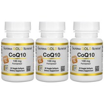 [2+1] CGN 캘리포니아골드뉴트리션 coQ10 USP 100mg 30 베지 소프트젤 코엔자임큐텐 코큐텐 큐텐 고약사 약들약 3개