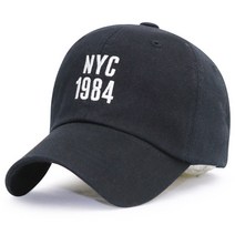 베이직엠 남성 여성 야구모자 볼캡 면 NYC 1984