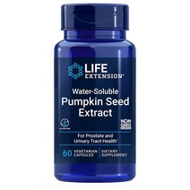Life Extension Water-Soluble Pumpkin Seed Extract 60 Caps 라이프 익스텐션 워터 솔루블 펌킨 씨드 호박씨 추출물 베지 캡슐 60정, 60캡슐, 1