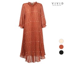 비비드 시크릿가너 [VIVID SG] 꽃잎카라소매 쉬폰주름 원피스 VS136001