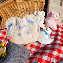 핫팩 온수팩 찜질팩 토끼 곰돌이 오리 손난로 귀여운 예쁜 뽀글이 재사용, 4.화이트-덕