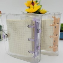 3공다이어리 미니사이즈 투명 똑딱이다이어리 오렌지