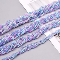 비즈 공예 비즈빔 비즈반지 목걸이 구슬 컬러비즈도안 쥬얼리 DIY를 위한 론델 크리스탈 유리 평평한 면 느슨한 스페이서 새로운 색상 4mm 6mm 8mm