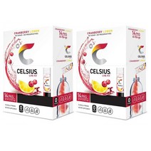 셀시어스 CELSIUS 크랜베리 레몬 파우더 스틱 14개 2.5oz(71.4g) 2팩
