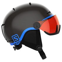 살로몬 아동용 GROM 바이저 스키 스노보드 헬멧 블랙 S, Black