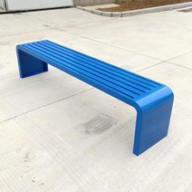 컬러 나무 원목 벤치 흡연실 부스 공원 의자 식당 정원 야외용 캠핑, 블루 길이 180 폭 40 높이 45