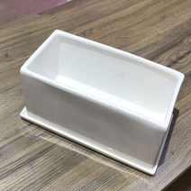 모던 도기화분 옆이 넓은 직사각 화이트 29x14x16cm, 본상품선택