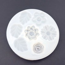 레진 공예 아트 꽃과 나뭇잎 몰드 악세사리 부재료, RM004 : 꽃나뭇잎