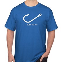 JUST DO HIT 반팔 낚시티셔츠, 3XL 115, 순면라운드블루