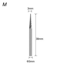 3x3mm 금속 드로잉 텅스텐 카바이드 밀링 커터 로터리 도구 버 CNC 조각 연마 가공, 20 single M