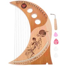 Lye 하프 튜닝 렌치 악기 성인 목재 19 현 Gitarre 톤 리라 문 기타, [01] Assorted Color