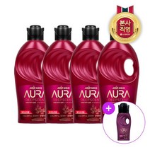 LG생활건강 아우라 딥센트 섬유유연제 컬러풀베리 1L x 4개 + 아우라 200ml, 단일옵션
